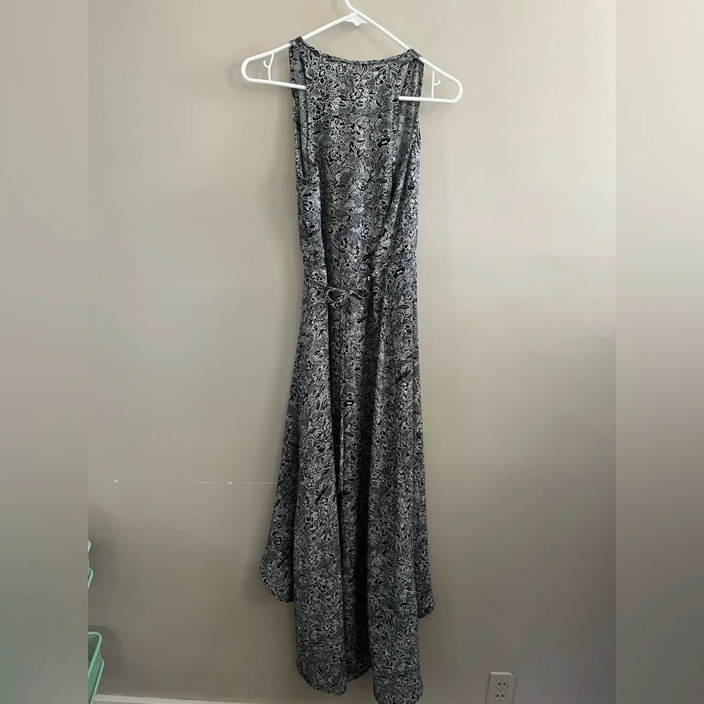 Abrercrombie & Fitch Wrap Dress- Black and Cream Pattern,‎ Maxi